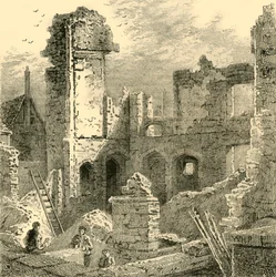 Pyhän Claren luostarin rauniot, c1872.