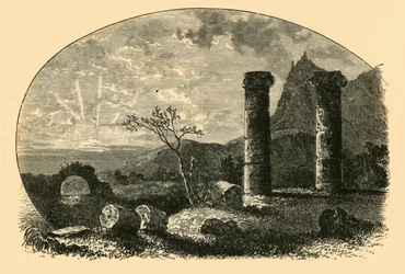 Cybelen temppelin rauniot Sardisissa, 1890.