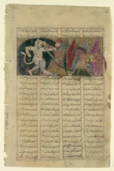 Rustam Kills the White Div, Folio Shahnama Book of Kingsistä, n. 1330-40.
