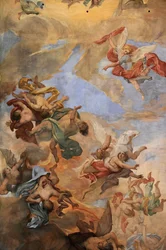 Saint Ambrose & Saint Charles basilikan kattofresko, Rooma, Italia