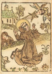 Pyhä Franciscus vastaanottamassa stigmat, n. 1480.