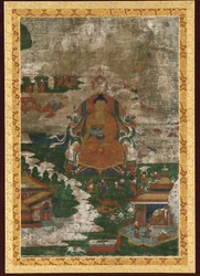 Sakyamuni nousi valtaistuimelle ja elämäkerrallisia kohtauksia, 1700-luku.