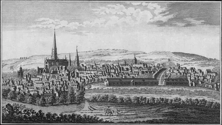 Salisbury, Wiltshire, 1700-luvun puolivälissä.