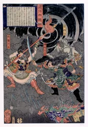 Samurait taistelevat apinoita vastaan, 1800-luku