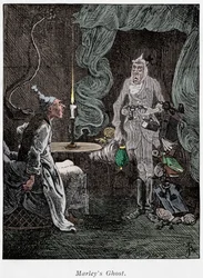 Kohtaus Charles Dickensin joululaulusta, 1843