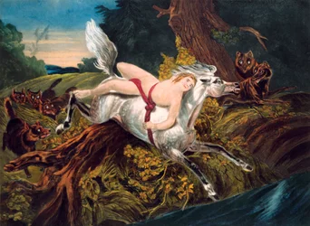 Kohtaus Byronin runosta Mazeppa, v. 1820.