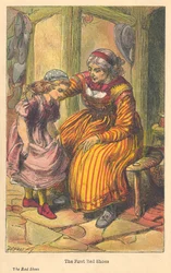 Kohtaus Hans Christian Andersenin punaisista kengistä, v. 1879