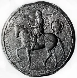 Protektoraatin sinetti Oliver Cromwellin kanssa hevosen selässä, 1600-luku, 1899