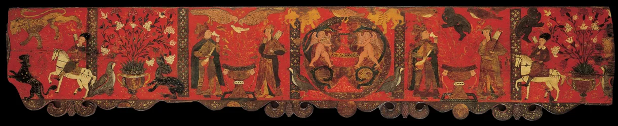Puupaneloinnin leikkaus koristemaalauksella, 1770-1780