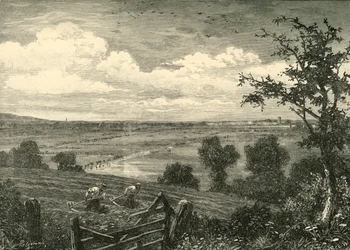 Sedgemoor Middlezoysta nähtynä, 1898.