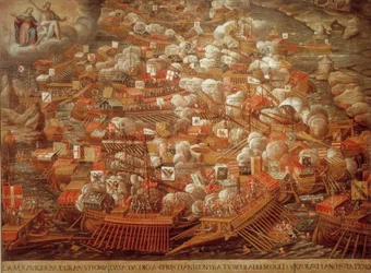 Lepanton meritaistelu 1571 / aikalaiskuvaus