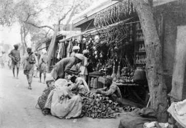 Shisha shop, Howshera, 1917