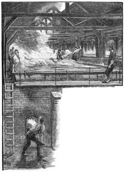 Suolan lapioiminen South Durham Salt Worksissa, 1884