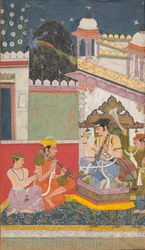 Shri Raga: Folio ragamala-sarjasta Garland of Musical Modes, 1600-luvun puoliväli.