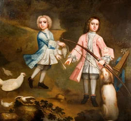 Sir Lister ja Sir Charles Holte pojina, 1750.