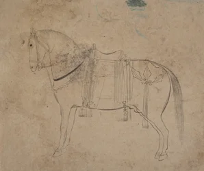 Luonnos hevosesta, 1700-luvun loppu.