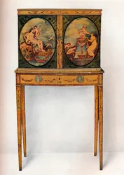 Pieni mahonkikaappi jalustalla, c1680