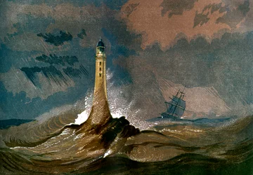Smeatons Eddystonen majakka, Devon, 1850