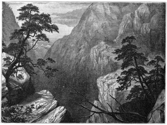 Sierra Madren luminen vuoristoalue, Rocky Mountains, USA, 1877