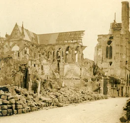 Soissons Cathedral, Soissons, Pohjois-Ranska, c1914-c1918.