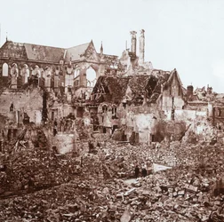 Soissons Cathedral, Soissons, Pohjois-Ranska, c1914-c1918.