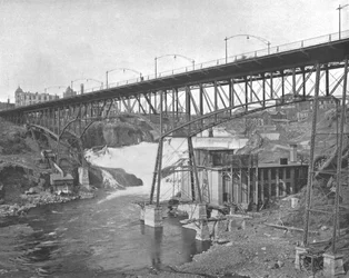 Spokane Falls, Washington, USA, 1900.