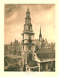 St Clement Danes, Torni, 1800-luvun puoliväli.