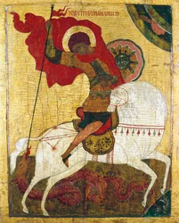 "St George Killing the Dragon", venäläinen ikoni