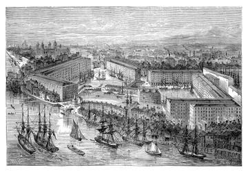 St Katherines Docks, Lontoo, 1800-luvun loppu