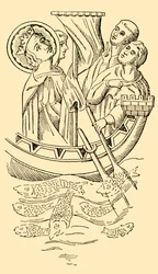 St. Louis, Ranskan kuningas, ylittää meren Pyhään maahan, 1200-luku, n. 1930.