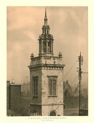 St Michael, Paternoster Royal, The Steeple, 1800-luvun puolivälissä.