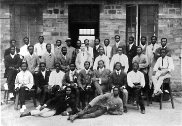 Länsi-Afrikan hallituksen painoosaston henkilökunta, 1909.
