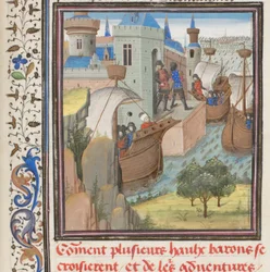 Aloita neljäs ristiretki. Vilhelmin Tyroksen pienoismalli Historiasta, 1460-luku