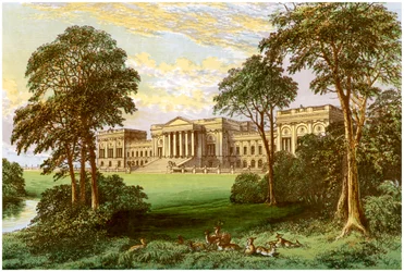 Stowe Park, Buckinghamshire, Buckinghamin ja Chandosin herttuan ja markiisin koti, 1880