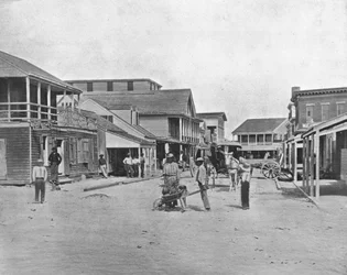 Street Key Westissä, Floridassa, Yhdysvalloissa, c1900.