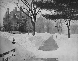 Summit Avenue in Winter, St. Paul, Minnesota, 1897.