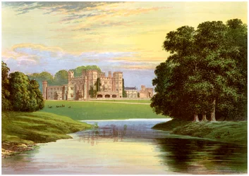 Sundornen linna, lähellä Shrewsburya, Shropshire, Corbet-Pigottin perheen koti, c1880
