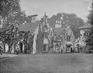 Sunnyside, Washington Irvingin koti lähellä Tarrytownia, New York, 1897.