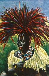 Swazi-mies Etelä-Afrikasta, v. 1928.