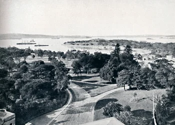 Sydneyn satama ja kasvitieteellinen puutarha, c1900.