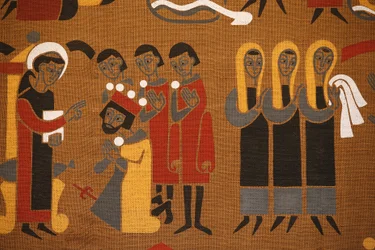 Kuvakudos Saint-Pierre de Solesmesin luostarissa: Saint Benedictin elämä, Solesmes, Ranska