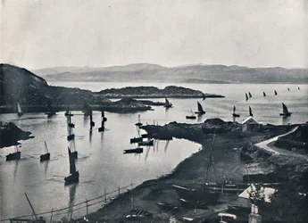 Tarbert - Kalastusveneet lähtevät ulos, 1895