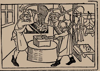Sepän taito. Rodericus Zamorensiksen Speculum Vitae Humanaesta, 1479.