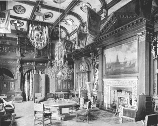 Juhlasali, Knebworth House, Hertfordshire, 1894.