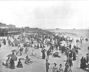 The Beach Atlantic Cityssä, New Jerseyssä, Yhdysvalloissa, 1900.