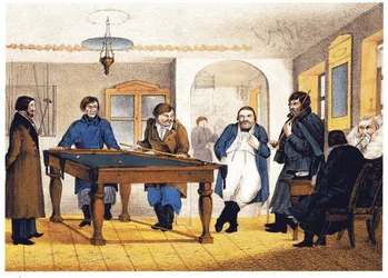 Biljardihuone, 1800-luvun alku.