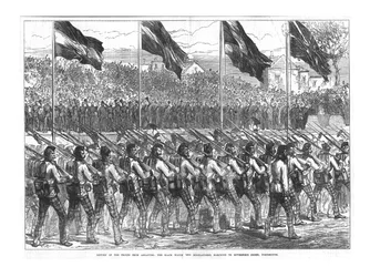 The Black Watch 42. Highlanders marssi Governors Greenille, Portsmouth, 1874.