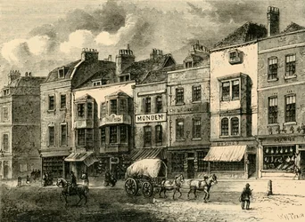 The Borough, High Street, vuonna 1825, vuonna 1878.