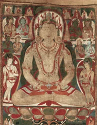 Buddha Amitayus Osallistui Bodhisattvat, 11. tai 1100-luvun alku.