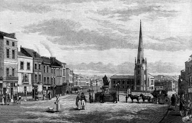 Härkätaisteluareena St Martinsin kirkon kanssa, Birmingham, 1812 1887